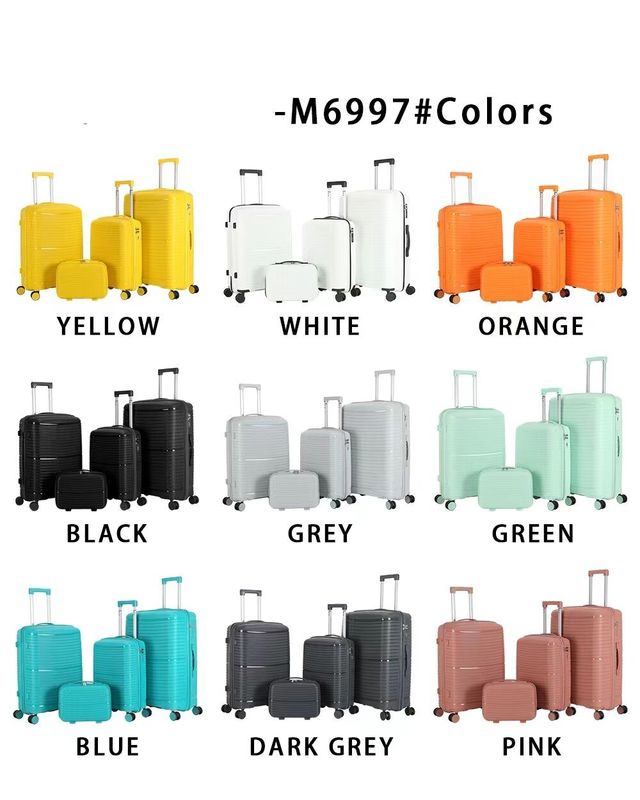 高品質のダブルホイール バッグセット TSA ロック サイレントスピナー製 PP 旅行 ミュートホイール