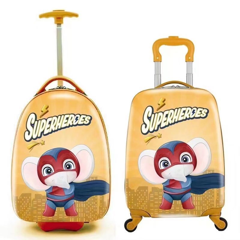 男の子 の 女の子 の 子供 の 荷物 を 運ぶ 子供 4 輪 の ローリング スーツケース