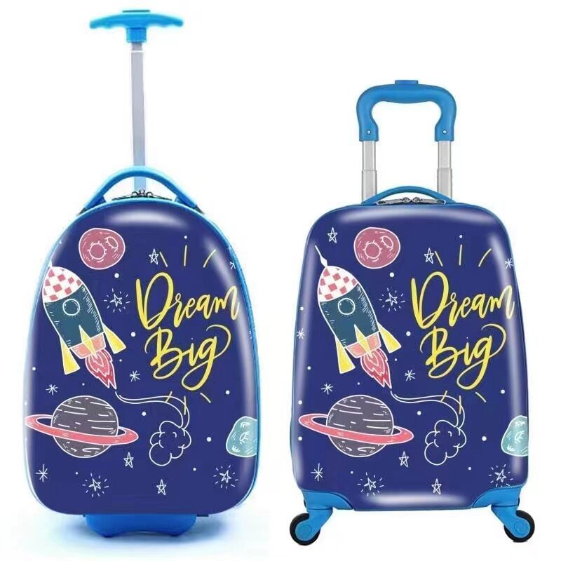 ホットセール 4ホイールスピナー 荷物 子供 旅行 トロリ バッグ 学校 バッグ プラスチック スーツケース 収納