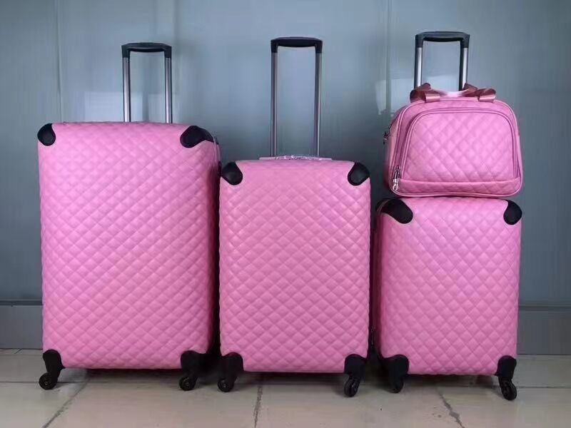 卸売 デザイナー オーダーメイド ロゴ プリント トロッキー PU レザー 旅行 バッグ セット 旅行 スーツケース 荷物