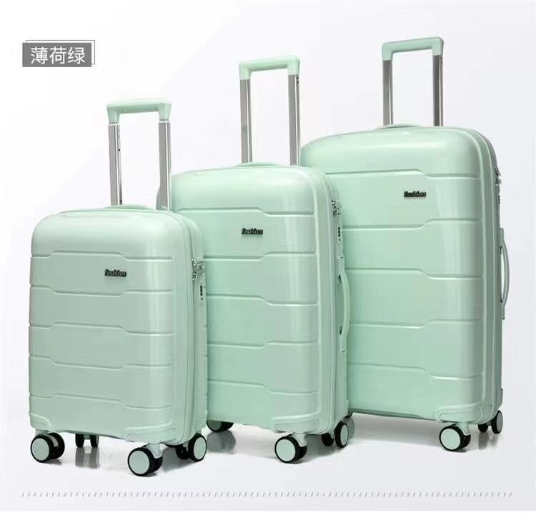 高品質 女性 トロリ スーツケース 荷物 3枚組 旅行用 PP 荷物セット 旅行用ピンクスーツケース
