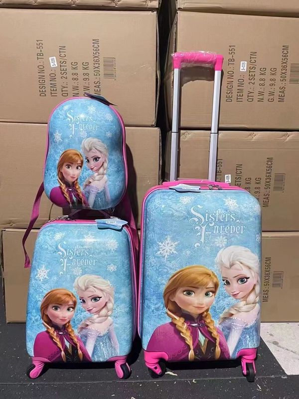 ファッショナブルなアニメ PCプリント 子供 ハードシェルに乗る スーツケース 旅行用 トロリ バッグセット