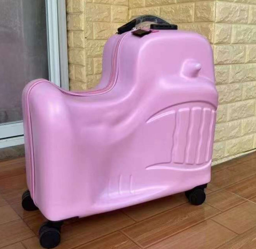 子供の座れる小物車 サイクリングスーツケース カートンバッグ 24インチ 乗れる小物車 子供 ローリング トッドル