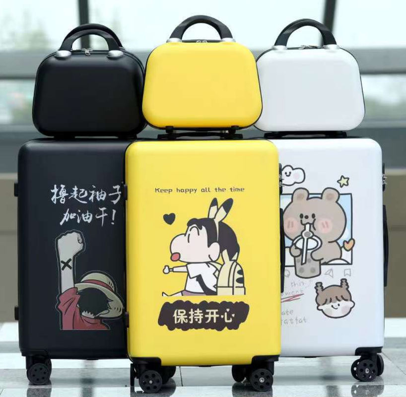 4ホイール カスタムロゴ DIY クリエイティブプリント トラベルバッグ スピナー キャビン ABS PC トロッリー カスタムロゴ スーツケース