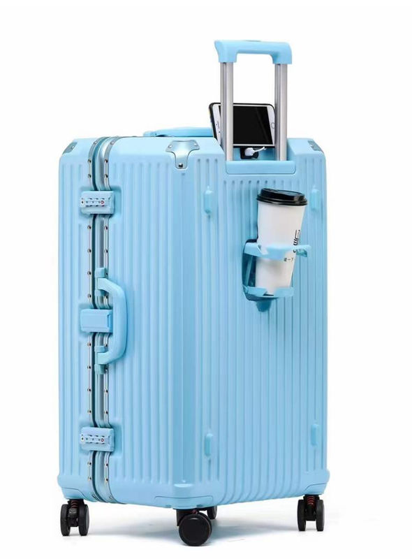 最大の多機能クイルトバッグ 20インチ アルミバッグ カップホルダー アルミフレーム ハード装備 スーツケース