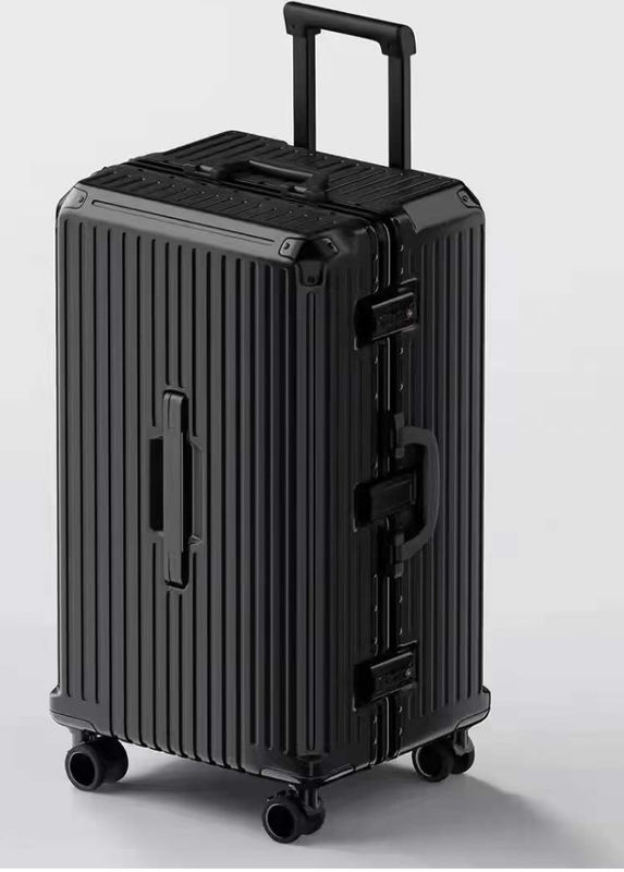 新着品 ヴィンテージ 多機能 バス アルミ 荷物 ハードサイド トロリケース 旅行荷物 カップホルダー付き スーツケース