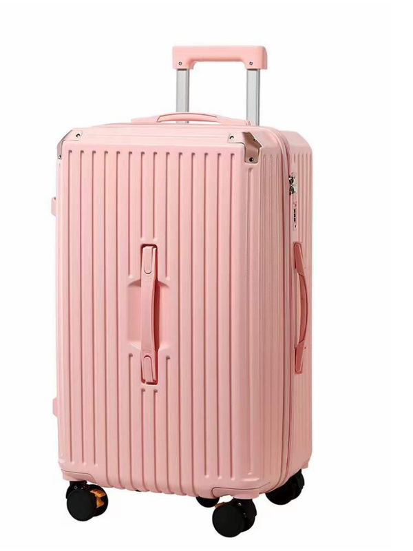 卸売 新デザイン フロントオープニング バッグ カップホルダー付き USB充電 旅行用 スピンホイール スーツケース