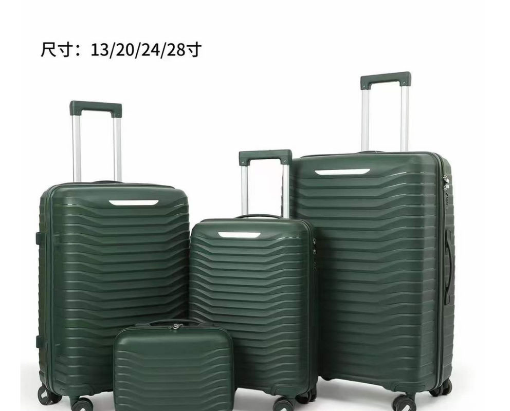 熱売人気 トロリ スーツケース 耐久性プラスチック PP バッグセット 4個セット トロリケース ピンナーホイール 男性用