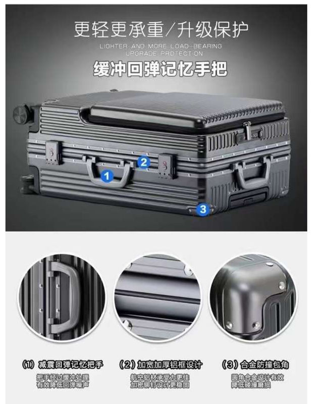 TSAロック付き スピナー用荷物用車 黒,深緑,赤,20インチ,PCハードサイドスーツケース フロントポック